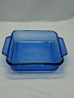 Anchor Hocking Vintage Cobalt Blue 2 Qt Casserole Baking Dish, 8" x 8"